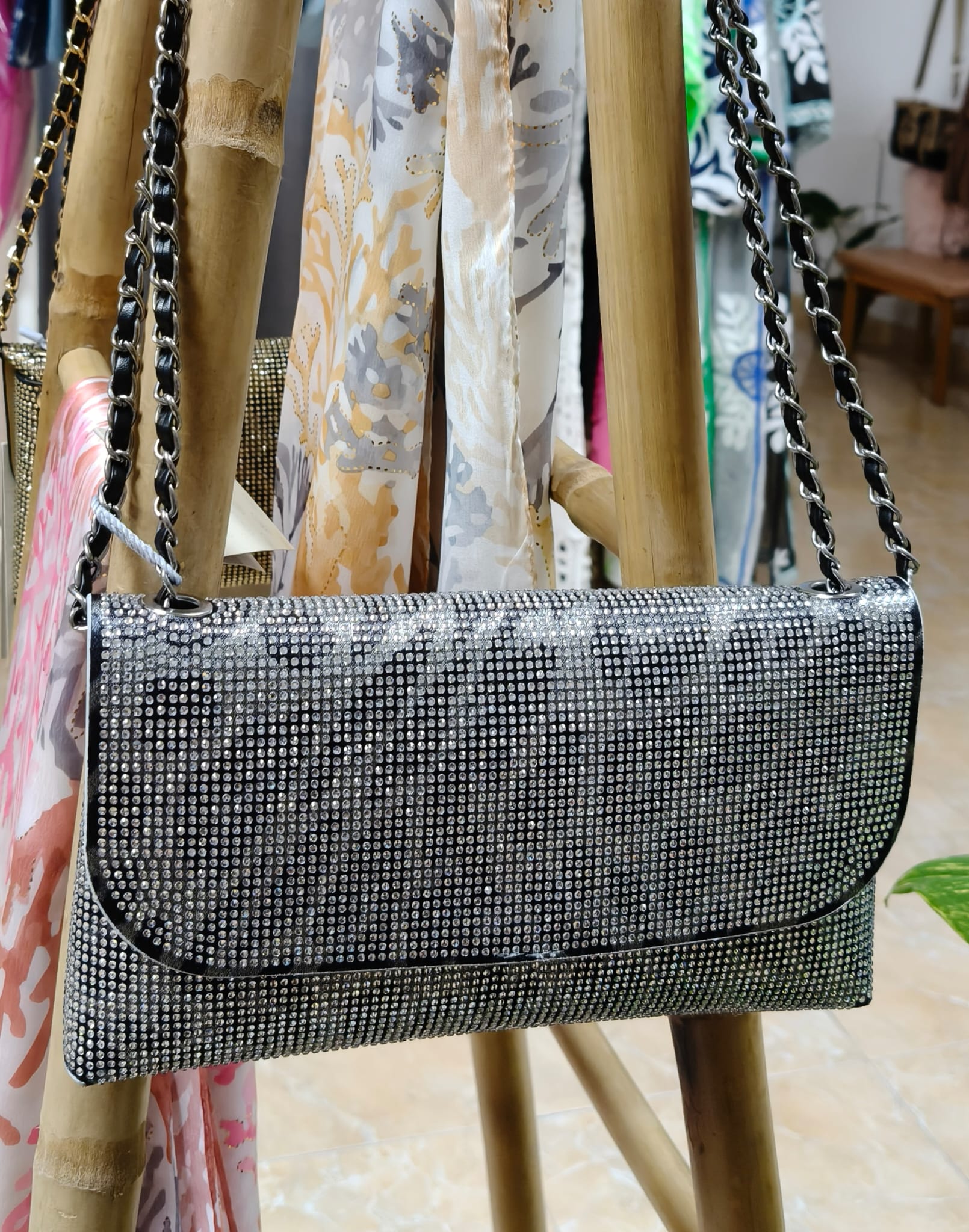 Bolso FIESTA LEOPARDO PLATEADO - GARA